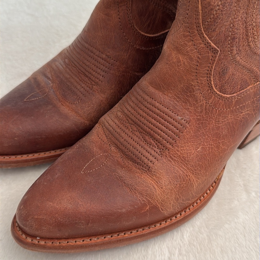 Tecovas Rustic Brown Leather Western Heeled Boots - Picture 6 of 16
